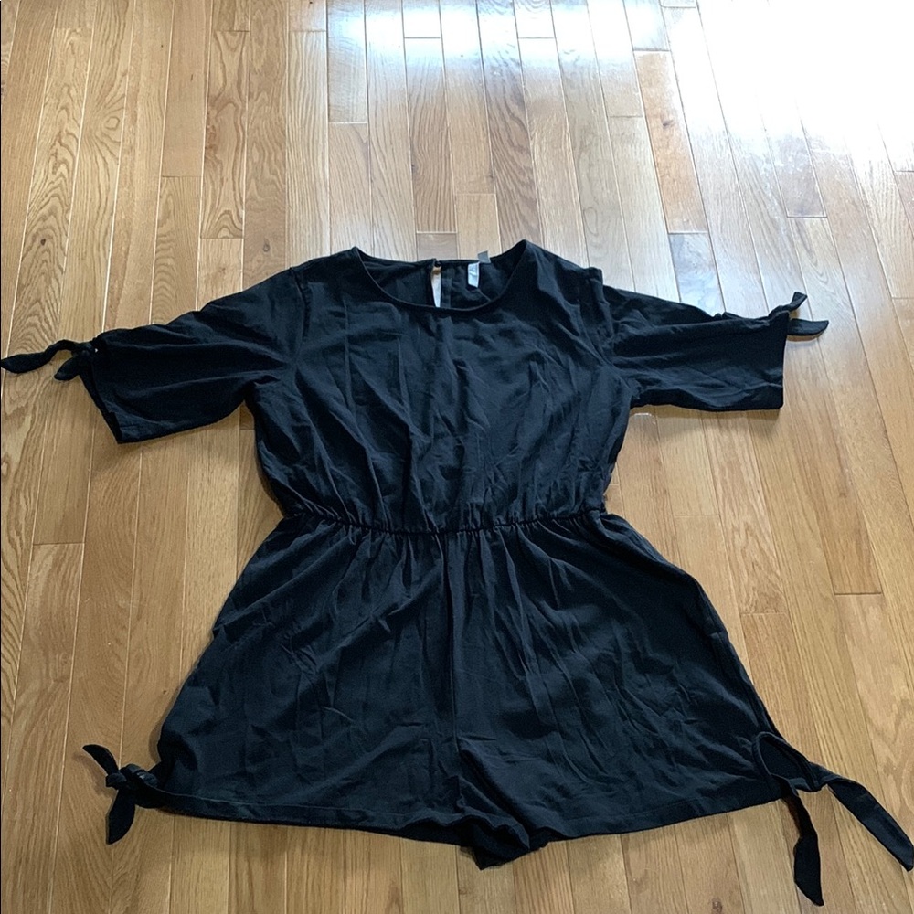 ASOS Black Tie-Sleeve Romper